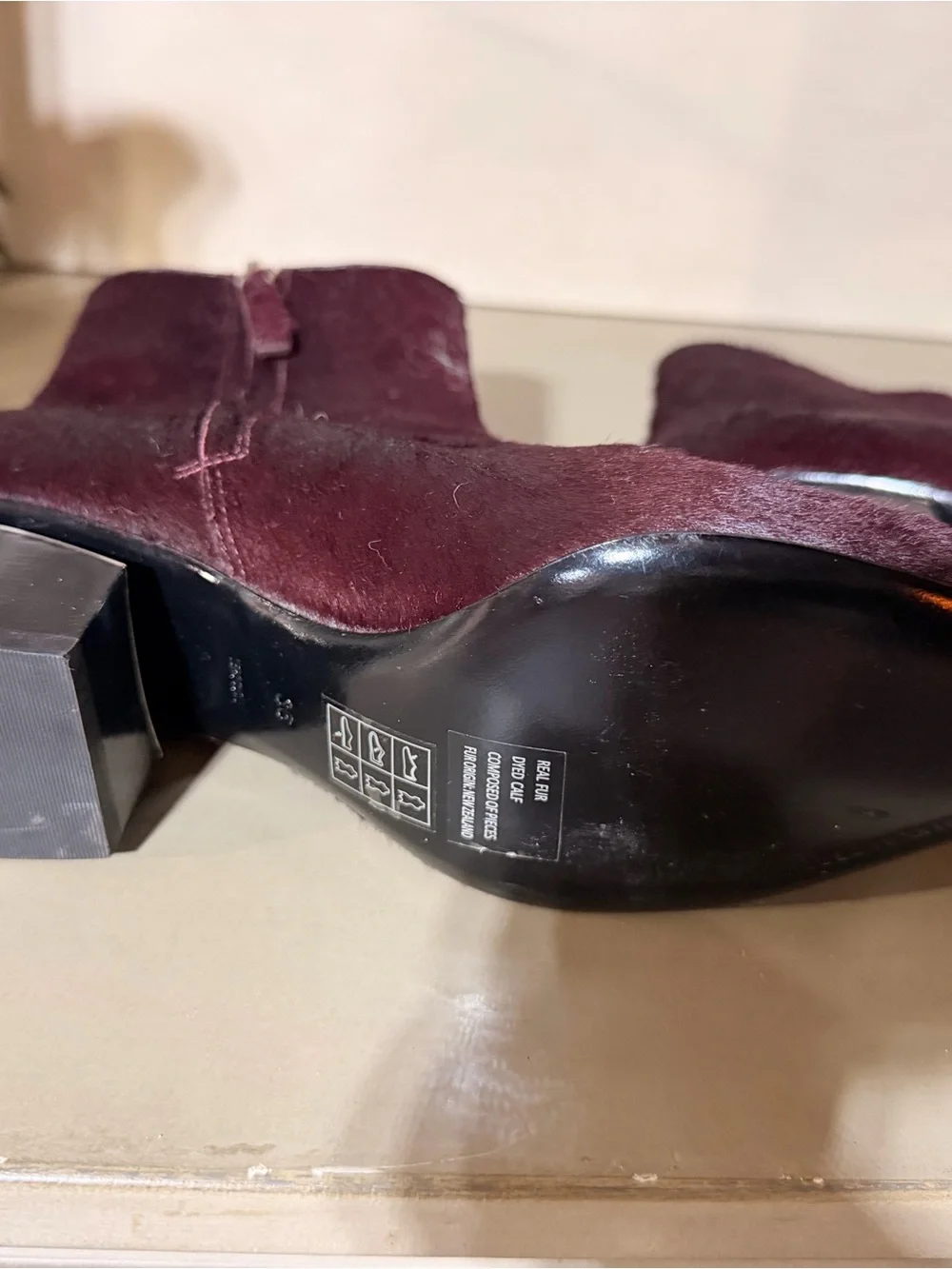 Alexander Wang Jude Burgundy Pointed Toe Ankle Boot with Block Heel New